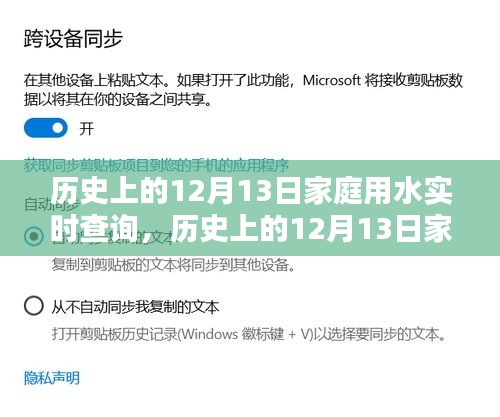 历史上的12月13日家庭用水实时查询系统，全面评测与介绍