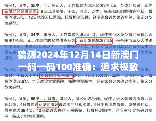 猜测2024年12月14日新澳门一码一码100准确：追求极致精确的背后