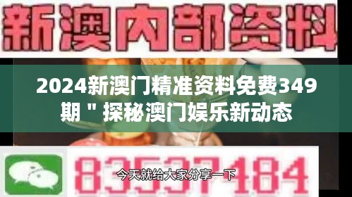 2024新澳门精准资料免费349期＂探秘澳门娱乐新动态