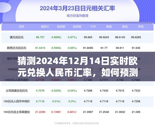 2024年12月14日欧元汇率预测，详细步骤指南及汇率理解分析。