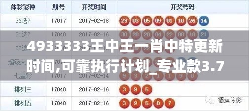 4933333王中王一肖中特更新时间,可靠执行计划_专业款3.709