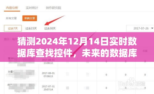 未来数据库查找控件的发展与温馨一天的展望（2024年12月14日）