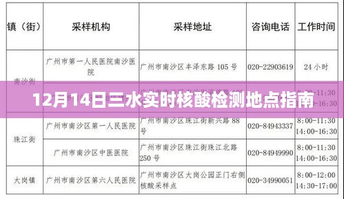 12月14日三水核酸检测地点实时指南
