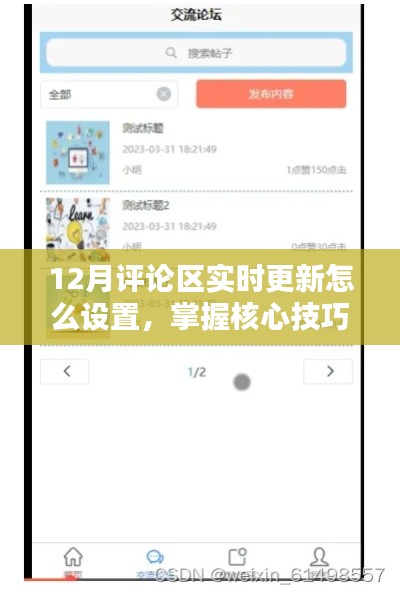 掌握技巧，如何在12月实现评论区实时更新设置