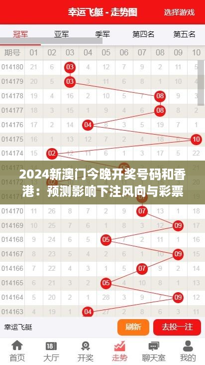 2024新澳门今晚开奖号码和香港：预测影响下注风向与彩票趋势的大数据解析