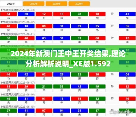 2024年新澳门王中王开奖结果,理论分析解析说明_XE版1.592