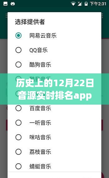 探秘十二月二十二日音源实时排名App，小巷深处的音乐宝藏与背后的故事