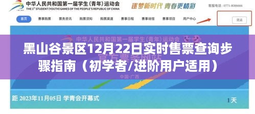 黑山谷景区12月22日实时售票查询步骤详解，适合初学者与进阶用户指南