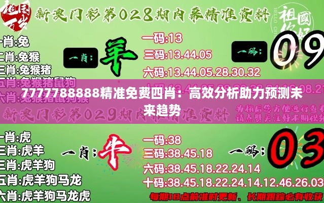 7777788888精准免费四肖：高效分析助力预测未来趋势