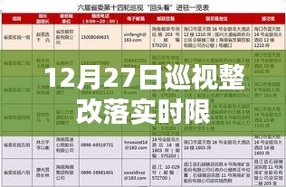 巡视整改落实时限倒计时启动（或）巡视整改最后期限临近