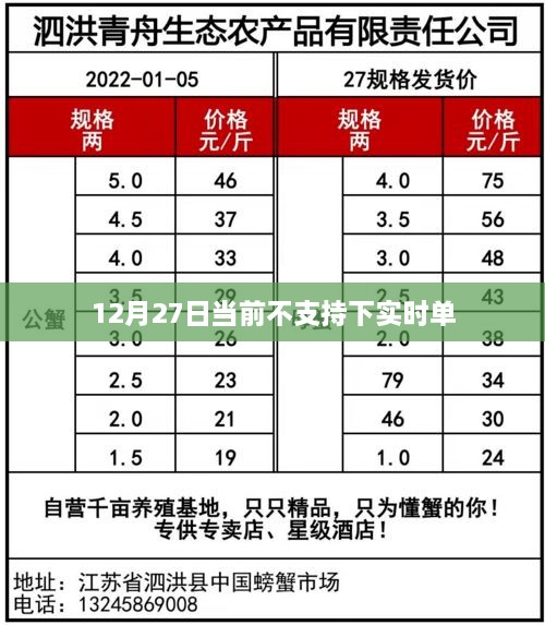 当前不支持下实时单，最新消息及解读