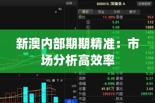 新澳内部期期精准：市场分析高效率