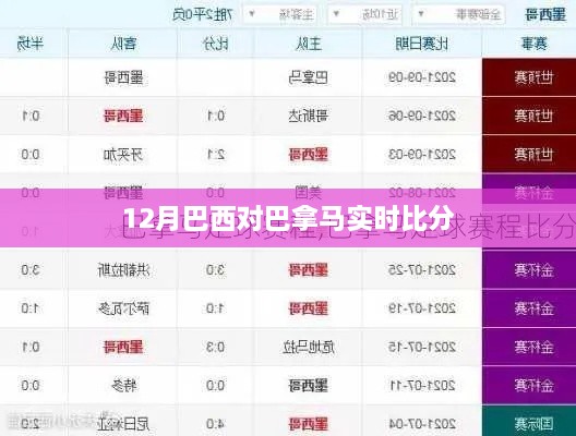 巴西对巴拿马12月赛况实时更新