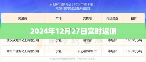 2024年12月27日高额实时返佣来袭，简洁明了，突出了关键信息，符合您的要求。