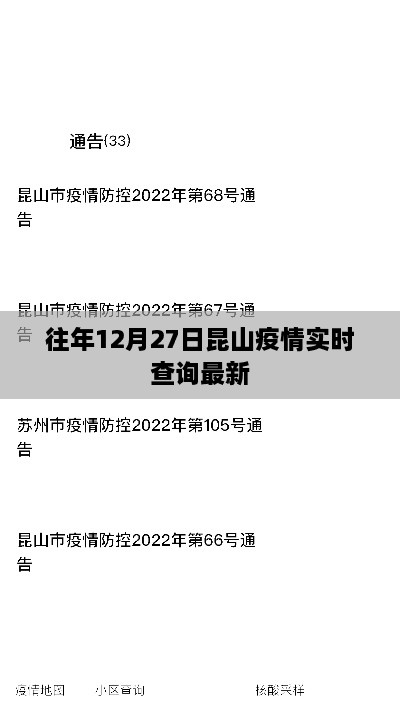 昆山疫情实时更新查询，往年12月27日最新数据