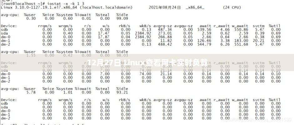 Linux网卡实时负载查看方法