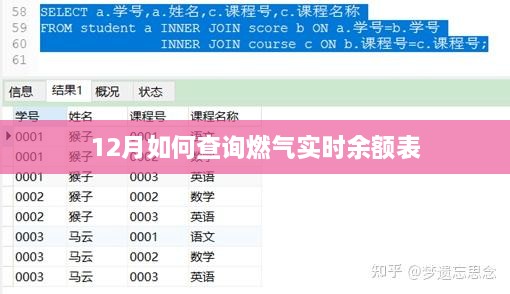 冬季燃气余额查询指南，实时查询燃气余额表