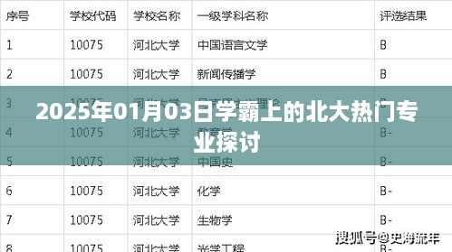 学霸热议，北大热门专业探讨，2025年入学必看