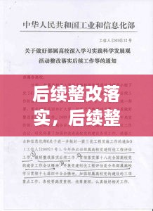 后续整改落实，后续整改工作安排 