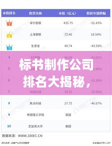标书制作公司排名大揭秘，行业权威榜单深度探讨