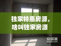 独家特惠房源，啥叫独家房源 