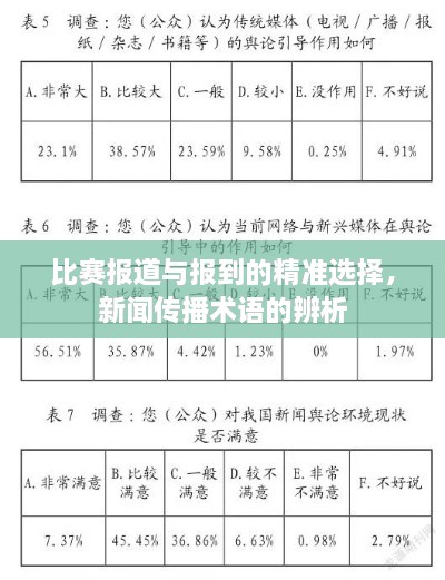 比赛报道与报到的精准选择，新闻传播术语的辨析