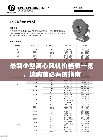 最新小型离心风机价格表一览，选购前必看的指南