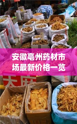 安徽亳州药材市场最新价格一览