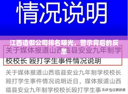 江西造假公司排名曝光，警示背后的反思