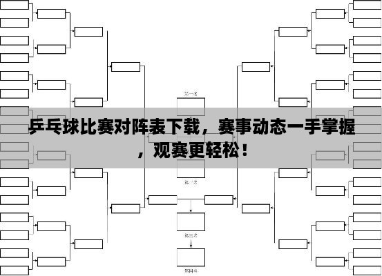 乒乓球比赛对阵表下载，赛事动态一手掌握，观赛更轻松！